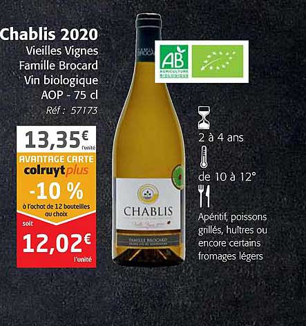 chablis 2020 vieilles vignes famille brocard