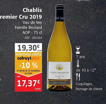 chablis premier cru 2019 vau de vey famille brocard aop