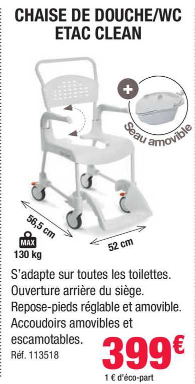 Chaise De Douche Wc Etac Clean