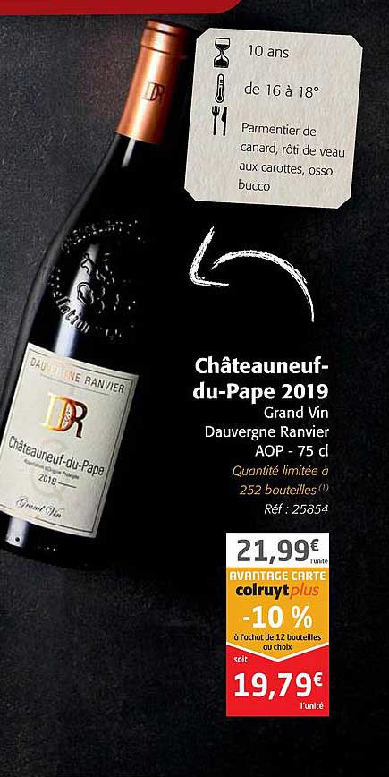 châteauneuf-du-pape 2019 grand vin dauvergne ranvier aop