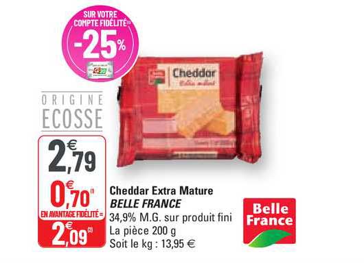 cheddar extra mature belle france