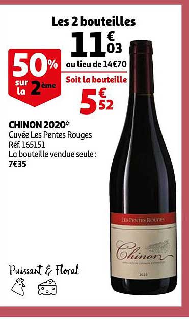 chinon 2020 cuvée les pentes rouges