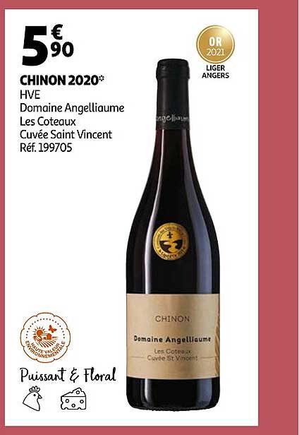 chinon 2020 hve domaine angelliaume les coteaux cuvée saint vincent