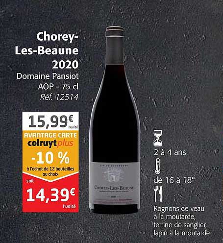 chorey-les-beaune 2020 domaine pansiot aop