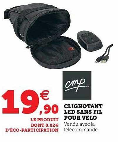 cmp clignotant led sans fil pour velo