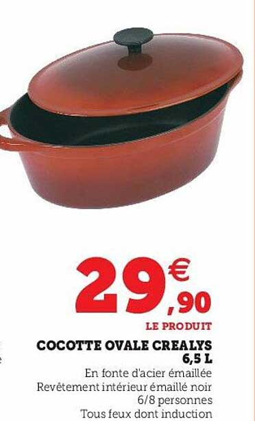 Cocotte Ovale Crealys 6,5 L