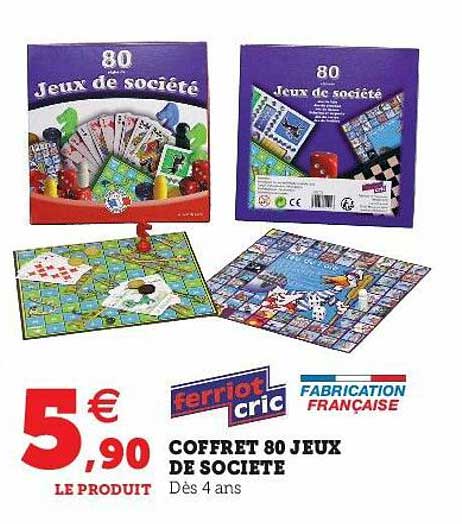 coffret 80 jeux de société ferriot cric