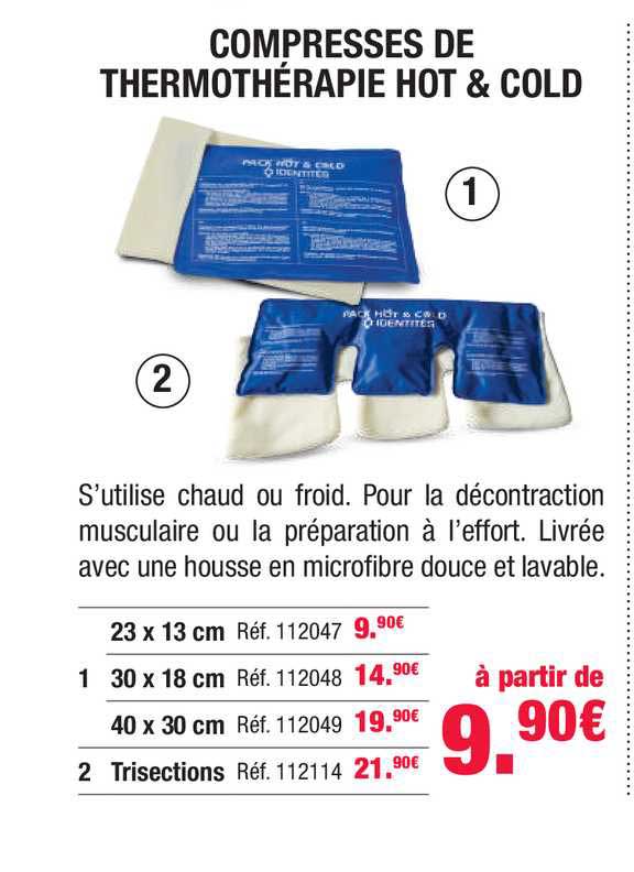 compresses de thermothérapie hot & cold