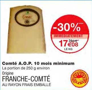 comté aop 10 mois minimum