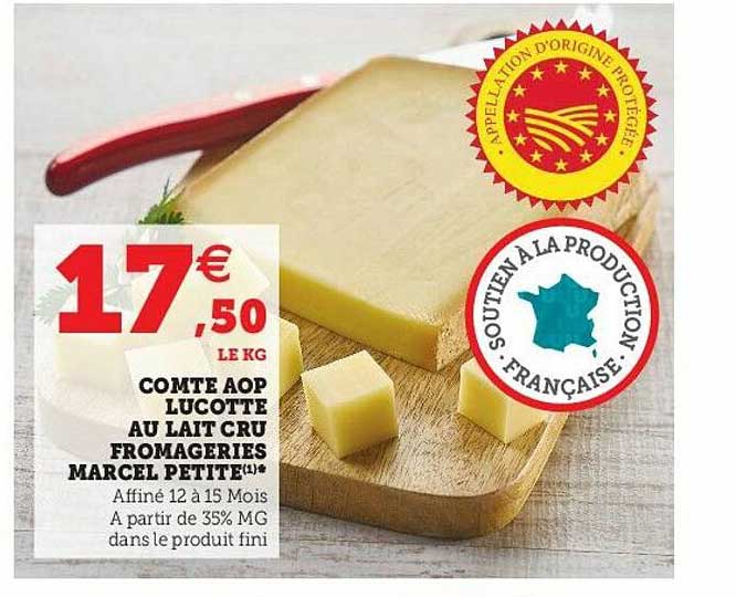 comte aop lucotte au lait cru fromageries marcel petite