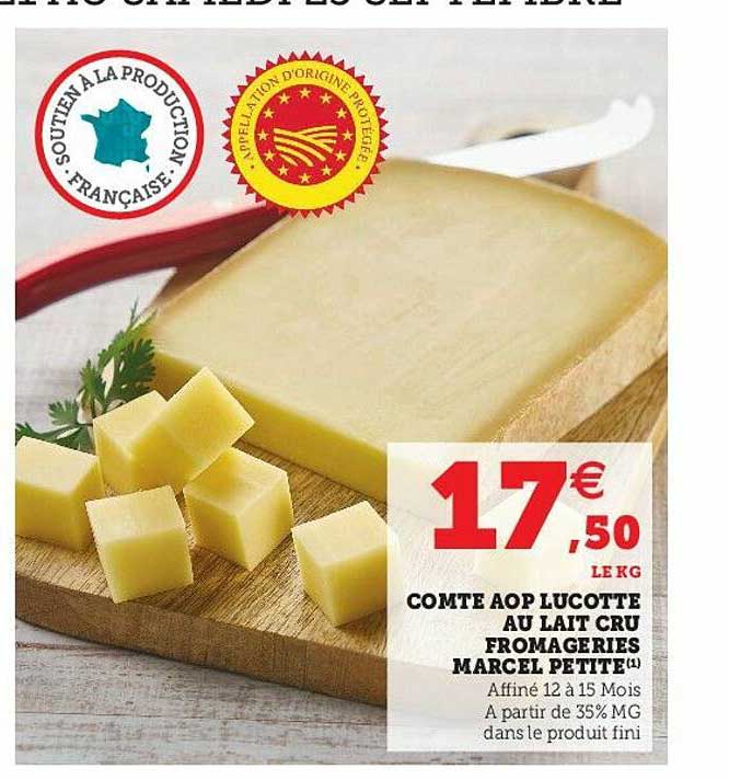 comté aop lucotte au lait cru fromageries marcel petite