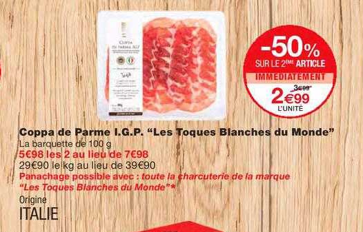 coppa de parme igp "les toques blanches du monde"