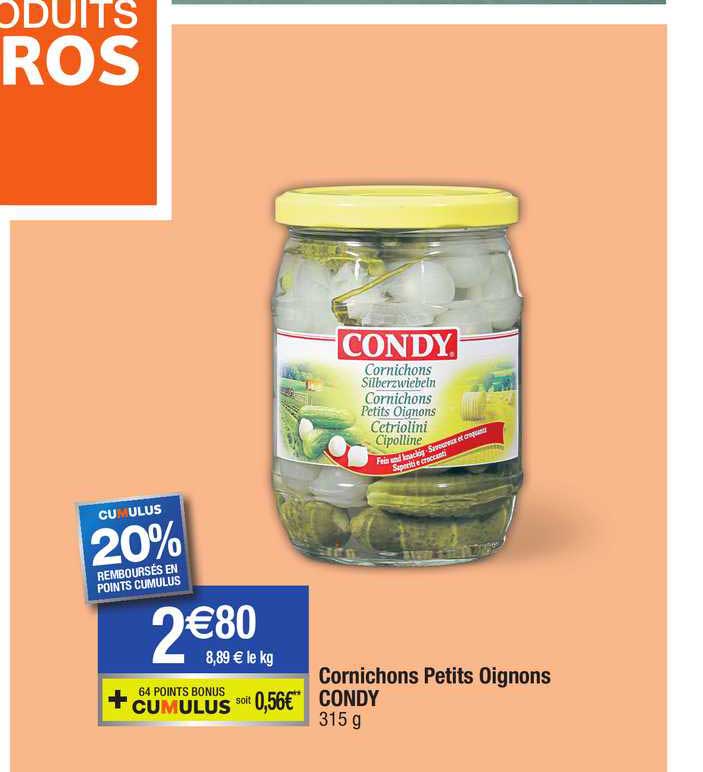 cornichons petits oignons condy