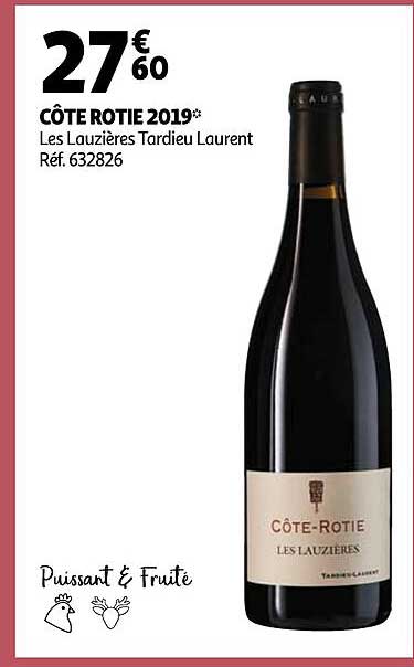 côte rotie 2019 les lauzières tardieu laurent