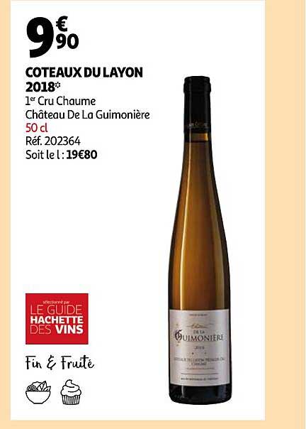 coteaux du layon 2018 1er cru chaume château de la guimonière
