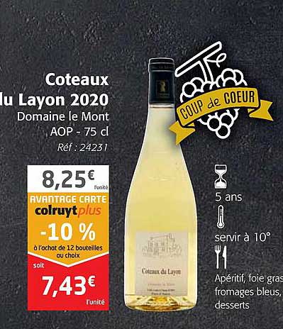 coteaux du layon 2020 domaine le mont aop