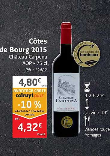 côtes de bourg 2015 château carpena