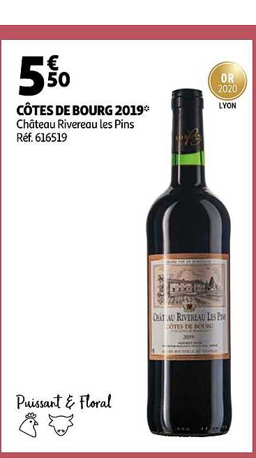 côtes de bourg 2019 château rivereau les pins
