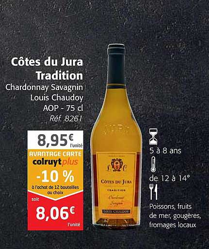 côtes du jura tradition chardonnay savagnin louis chaudoy aop