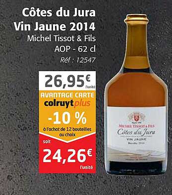 côtes du jura vin jaune 2014 michel tissot & fils aop