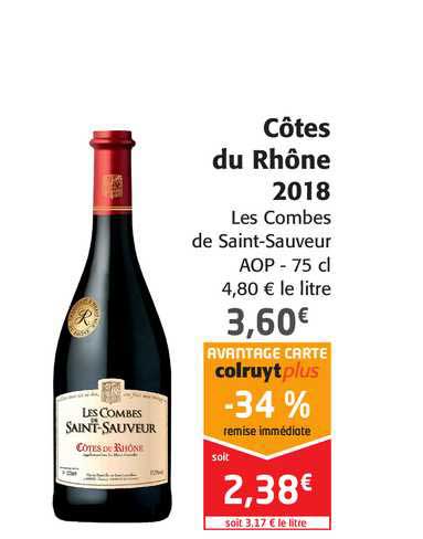 côtes du rhône 2018 les combes de saint-sauveur