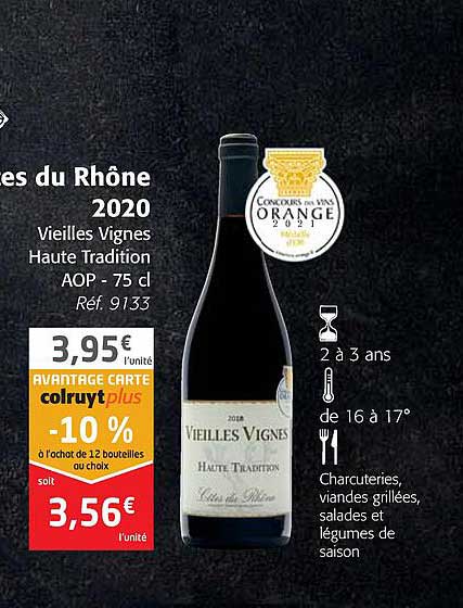 côtes du rhône 2020 vieilles vignes haute tradition aop