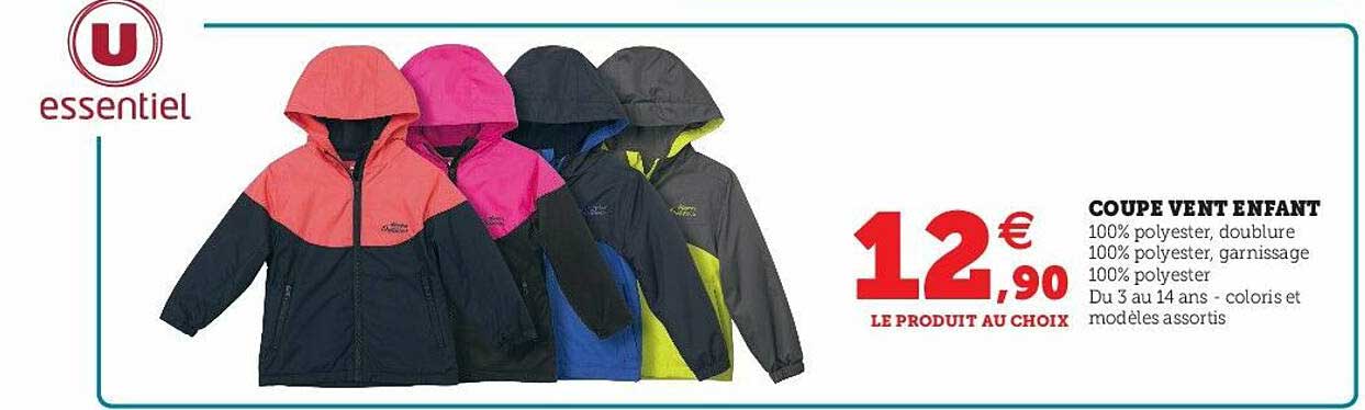 coupe vent enfant u essentiel