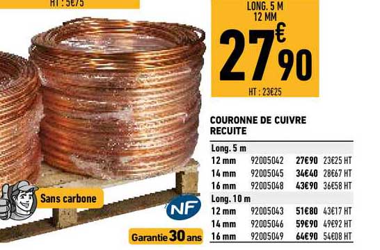 couronne de cuivre recuite