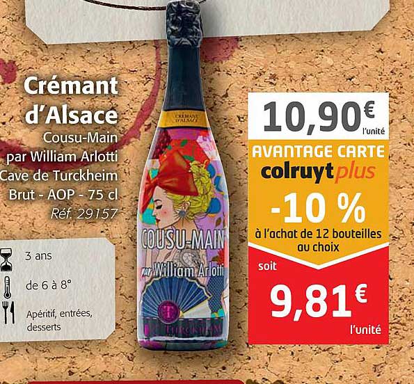 crémant d'alsace cousu-main par william arlotti cave de turckheim