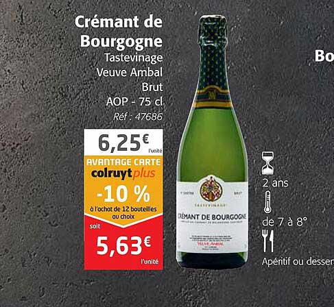 crémant de bourgogne tastevinage veuve ambal