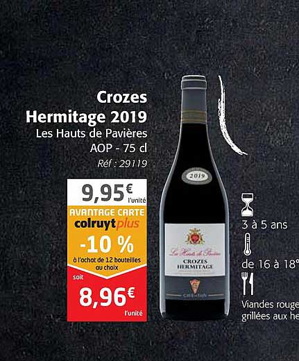 crozes hermitage 2019 les hauts de pavières aop