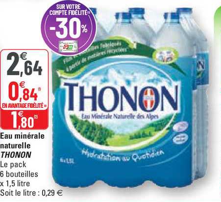eau minéral naturelle thonon