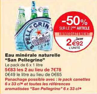 eau minérale naturelle "san pellegrino"