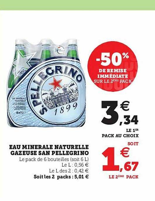 eau minérale naturelle gazeuse san pellegrino