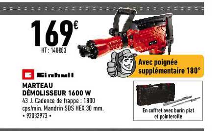einhell marteau démolisseur 1600 w