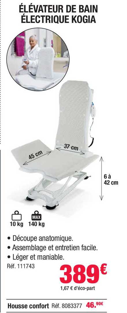 élévateur de bain électrique kogia