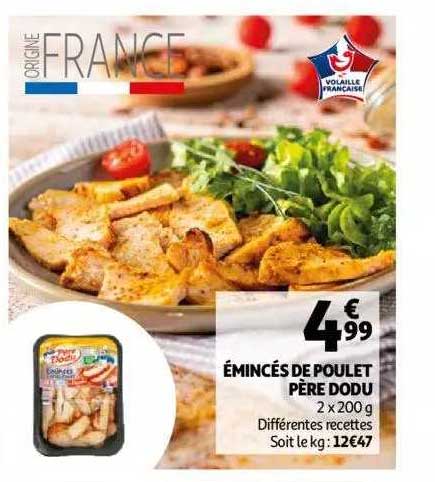 émincés de poulet père dodu