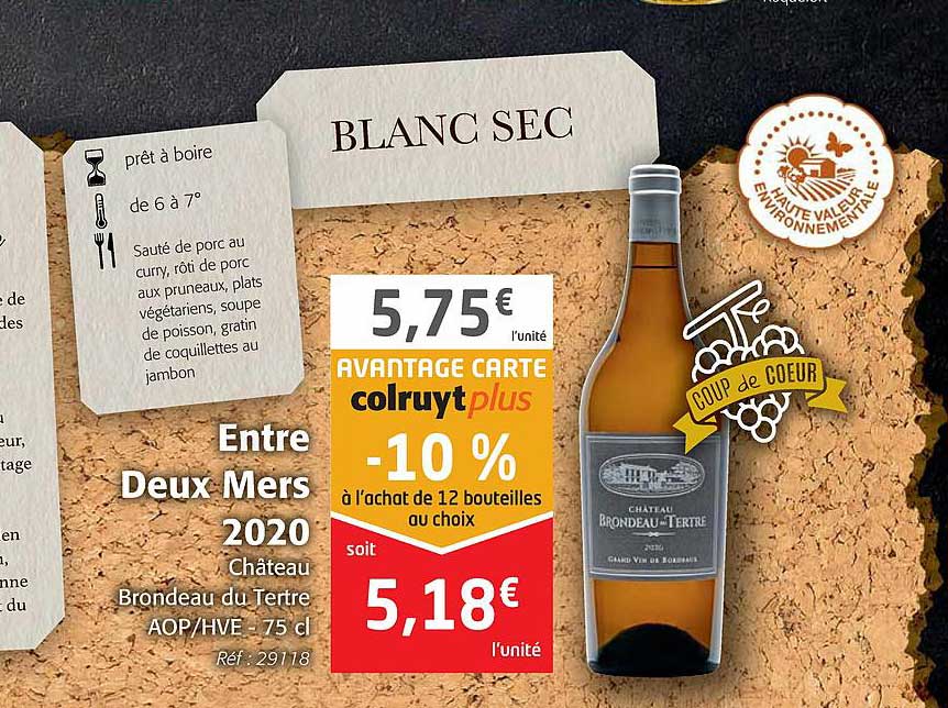 entre deux mers 2020 château brondeau du tertre aop-hve