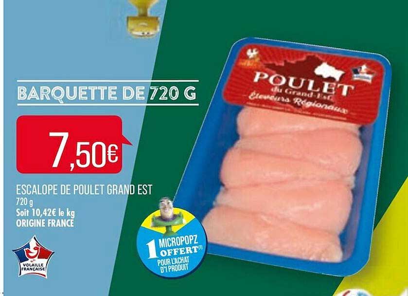 escalope de poulet grand est