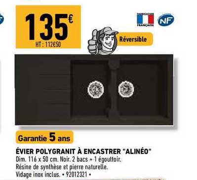 évier Polygranit à Encastrer "alinéo"