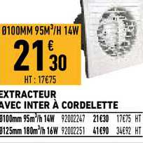 extracteur avec inter à cordelette