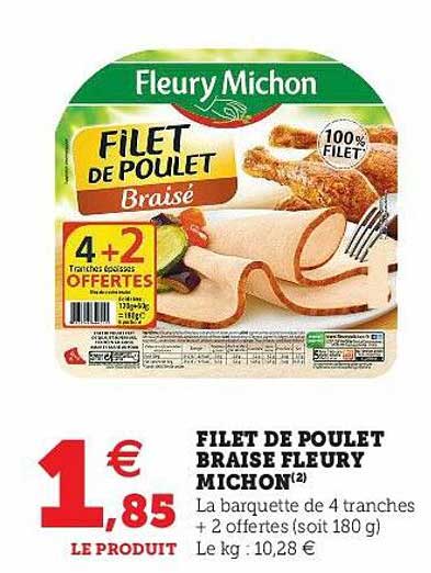 filet de poulet braise fleury michon