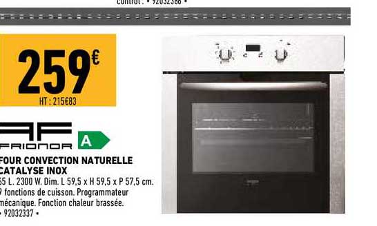 frionor four convection naturelle catalyse inox