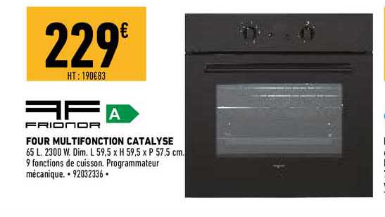 frionor four multifonction catalyse