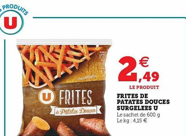 frites de patates douces surgelées U