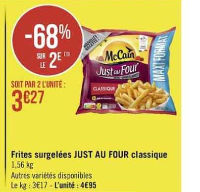 frites surgelées just au four classique