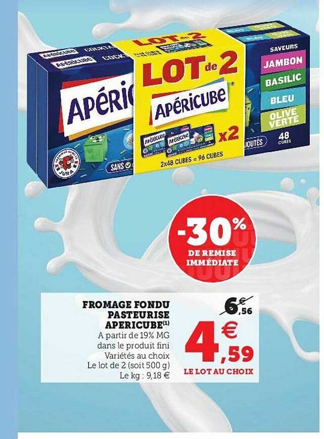 Fromage Fondu Pasteurisé Apéricube