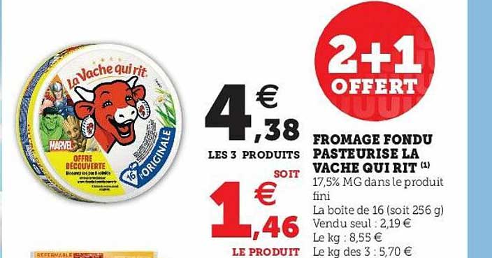 fromage fondu pasteurisé la vâche qui rit
