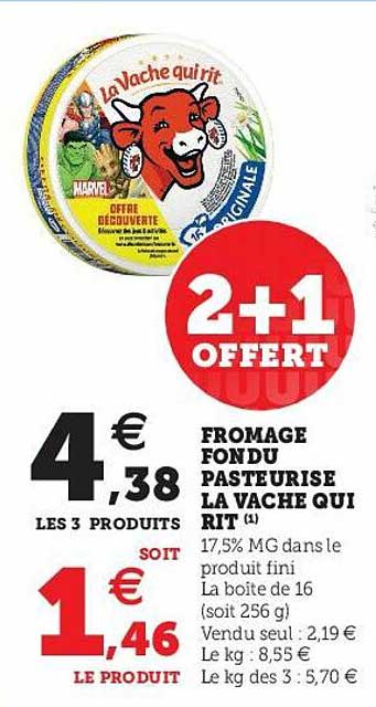 fromage fondu pasteurisé la vache qui rit