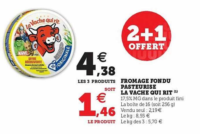 fromage fondu pasteurisé la vache qui rit